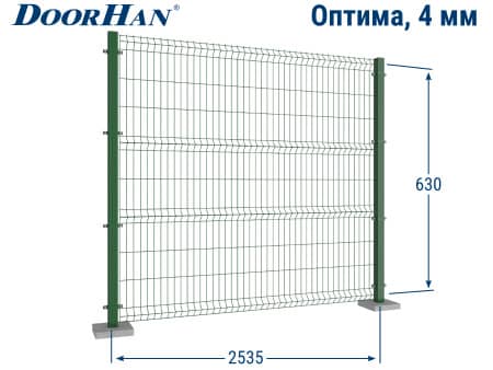 Купить 3D заборную секцию ДорХан 2535×630 мм в Шахтах от 992 руб.